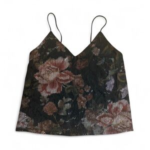 Floral Sequin Cami Top